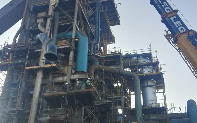 Installation of Top Gas Scrubber Pipes