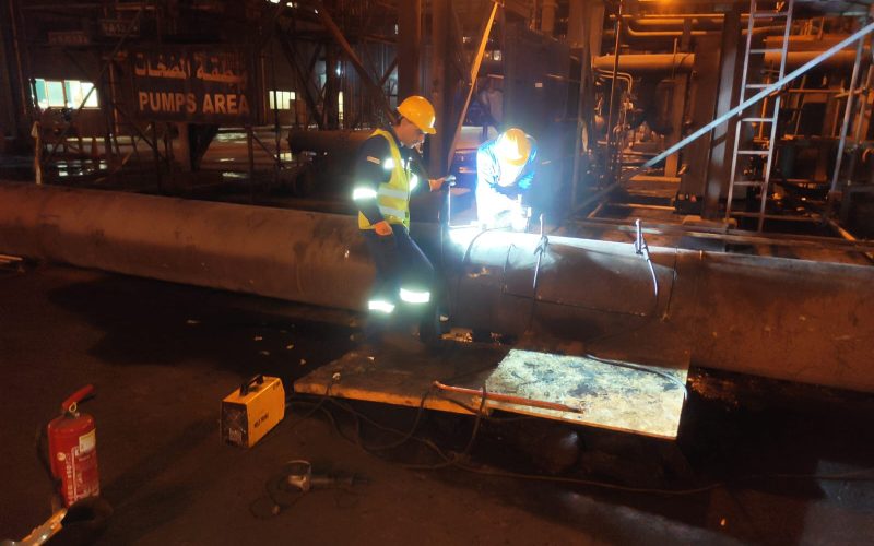 Reconditioning of Top Gas Scrubber Pipes