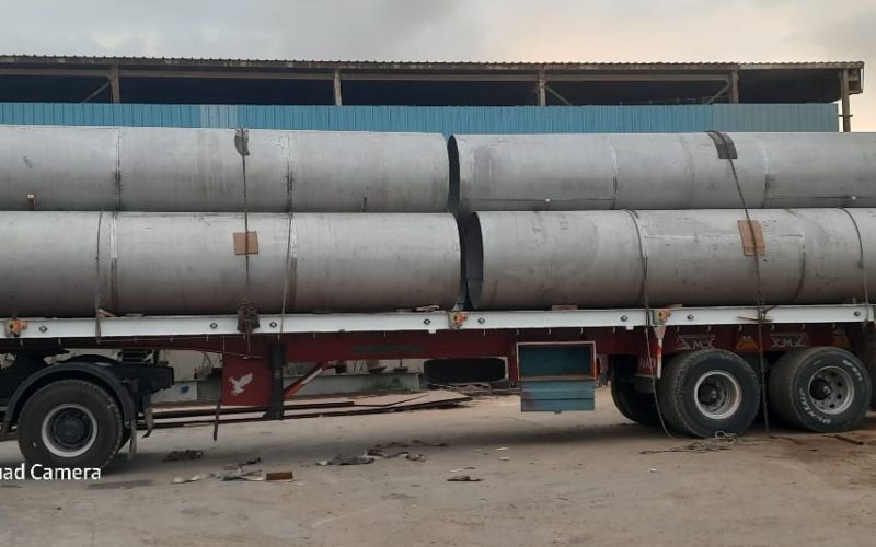 Stainlees steel Ducts -Canal sugar Egypt