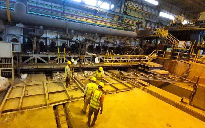 Tunnel Furnace Top Roof installation