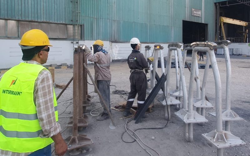 installation of cast peices for Skids