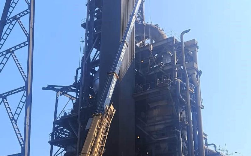 unloading to gas scrubber pipes